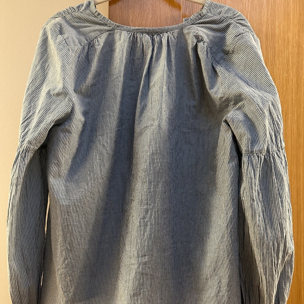 Nili Lotan Cotton pinstripe blouse